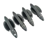 FDWPJYO Für Hyundai Tucson IX35 2009-2014 Carbon Fiber Gloss Black Chrome Auto Türgriff Abdeckung Schüssel Aufkleber Styling Auto Zubehör