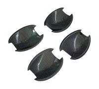FDWPJYO Für Hyundai Tucson IX35 2009-2014 Carbon Fiber Gloss Black Chrome Auto Türgriff Abdeckung Schüssel Aufkleber Styling Auto Zubehör