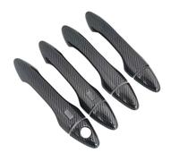 FDWPJYO Für Hyundai Tucson IX35 2009-2014 Carbon Fiber Gloss Black Chrome Auto Türgriff Abdeckung Schüssel Aufkleber Styling Auto Zubehör