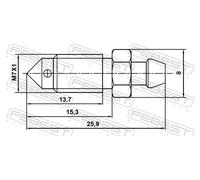 FEBEST Entlüfterschraube/-ventil, Bremssattel 8870010 für CITROËN/PEUGEOT RENAULT NISSAN