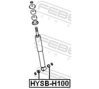FEBEST Lagerung, Stoßdämpfer hysbh100 Hinterachse für HYUNDAI