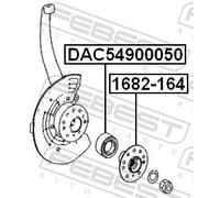 Febest Radnabe 1682-164 Hinterachse für Mercedes-Benz M-Klasse R-Klasse