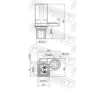 FEBEST 21606-010 Sensor, Raddrehzahl hinten für FORD VOLVO