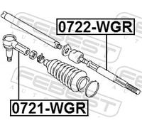 FEBEST Spurstangenkopf vorne rechts links für SUZUKI 0721-WGR