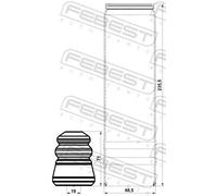 FEBEST Staubschutzsatz, Stoßdämpfer Hinterachse CHSHB-J300R-KIT für GM Opel