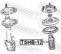 FEBEST Staubschutzsatz, Stoßdämpfer vorne rechts links für HYUNDAI GENERAL MOTORS TOYOTA BMW NISSAN OPEL VAG HONDA TSHB-12