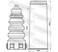 FEBEST VWSHB-TOURIIR-KIT Staubschutzsatz, Stoßdämpfer für AUDI,SKODA,VW