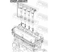 FEBEST Stecker Zündspule CHCP-J300-KIT für CHEVROLET CRUZE J300 J305 Station LPG