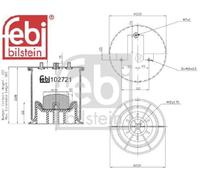 Federbalg Luftfederung hinten links Febi Bilstein 102721 passend für IVECO
