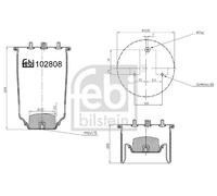 febi bilstein | Federbalg, Luftfederung | 102808
