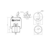 febi bilstein Luftfederbalg 47549 – mit Stahlkolben & Kolbenstange – 1 Stück