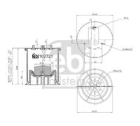 febi bilstein | Federbalg, Luftfederung | 102721