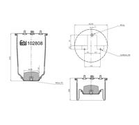 febi bilstein | Federbalg, Luftfederung | 102808