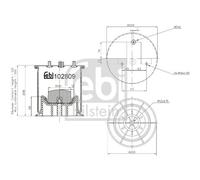 febi bilstein | Federbalg, Luftfederung | 102809