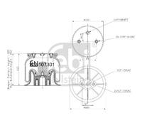 febi bilstein | Federbalg, Luftfederung | 107301