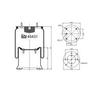 febi bilstein | Federbalg, Luftfederung | 45431