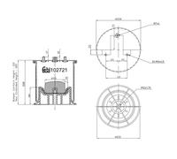 Federbalg, Luftfederung FEBI BILSTEIN 102721 für IVECO, Hinterachse links