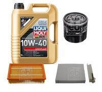 FEBI BILSTEIN Inspektionspaket 5L LIQUI MOLY 10W-40 Leichtlauf für Renault Clio