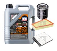 FEBI BILSTEIN Inspektionspaket 5L Liqui Moly Top Tec 4200 5W-30 für Citroën