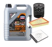 FEBI BILSTEIN Inspektionspaket 5L Liqui Moly Top Tec 4200 5W-30 für Citroën