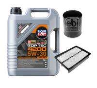 FEBI BILSTEIN Inspektionspaket 5L Liqui Moly Top Tec 4200 5W-30 für Mazda 5 CW