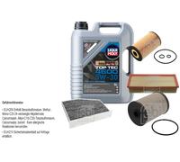 FEBI BILSTEIN Inspektionspaket 5L Liqui Moly Top Tec 4600 5W-30 für Audi A3 8P1