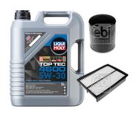 FEBI BILSTEIN Inspektionspaket 5L Liqui Moly Top Tec 4600 5W-30 für Mazda 5 CW