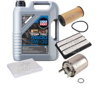 FEBI BILSTEIN Inspektionspaket 5L Liqui Moly Top Tec 4600 5W-30 für Nissan