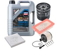 FEBI BILSTEIN Inspektionspaket 5L Liqui Moly Top Tec 4600 5W-30 für Nissan