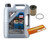 FEBI BILSTEIN Inspektionspaket 5L Liqui Moly Top Tec 4600 5W-30 für Opel Combo