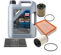 FEBI BILSTEIN Inspektionspaket 5L Liqui Moly Top Tec 4600 5W-30 für Opel Corsa