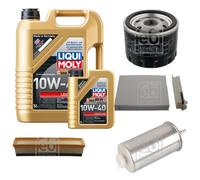 FEBI BILSTEIN Inspektionspaket 6L LIQUI MOLY 10W-40 Leichtlauf für Dacia Duster