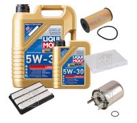 FEBI BILSTEIN Inspektionspaket 6L Liqui Moly 5W30 Longlife3 für Nissan Qashqai
