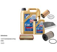 FEBI BILSTEIN Inspektionspaket 6L Liqui Moly 5W30 Longlife3 für VW Golf VI 5K1