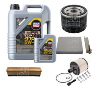 FEBI BILSTEIN Inspektionspaket 6L LIQUI MOLY Top Tec 4100 5W-40 für Dacia Duster