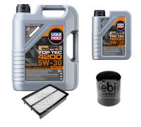 FEBI BILSTEIN Inspektionspaket 6L Liqui Moly Top Tec 4200 5W-30 für Mazda 5 CW