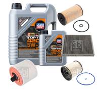 FEBI BILSTEIN Inspektionspaket 6L Liqui Moly Top Tec 4200 5W-30 für Opel Astra