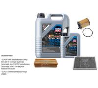 FEBI BILSTEIN Inspektionspaket 6L Liqui Moly Top Tec 4600 5W-30 für Peugeot 407