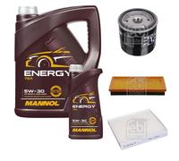 FEBI BILSTEIN Inspektionspaket 6L MANNOL Energy 5W-30 für Ford Focus II DA_