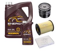 FEBI BILSTEIN Inspektionspaket 6L MANNOL Energy 5W-30 für Ford Focus II DA_