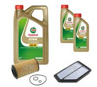 FEBI BILSTEIN Inspektionspaket 7L CASTROL EDGE 5W-30 M für Honda CR-V III RE