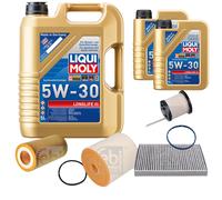 FEBI BILSTEIN Inspektionspaket 7L Liqui Moly 5W30 Longlife3 für Audi A6 Avant