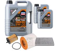 FEBI BILSTEIN Inspektionspaket 7L Liqui Moly Top Tec 4200 5W-30 für Audi A6