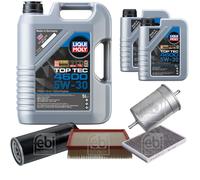FEBI BILSTEIN Inspektionspaket 7L Liqui Moly Top Tec 4600 5W-30 für Audi A6