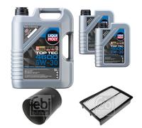 FEBI BILSTEIN Inspektionspaket 7L Liqui Moly Top Tec 4600 5W-30 für Mazda 5 CW