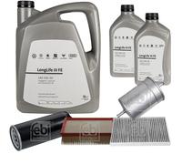 FEBI BILSTEIN Inspektionspaket 7L VW 0W30 Longlife III für Audi A6 Avant 4B C5