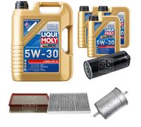 FEBI BILSTEIN Inspektionspaket 8L Liqui Moly 5W30 Longlife3 für Audi A6 Avant