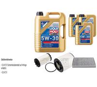 FEBI BILSTEIN Inspektionspaket 8L Liqui Moly 5W30 Longlife3 für Audi A8 4N2
