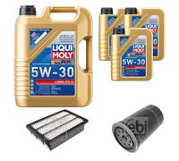 FEBI BILSTEIN Inspektionspaket 8L Liqui Moly 5W30 Longlife3 für Hyundai Santa