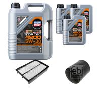 FEBI BILSTEIN Inspektionspaket 8L Liqui Moly Top Tec 4200 5W-30 für Mazda 5 CW